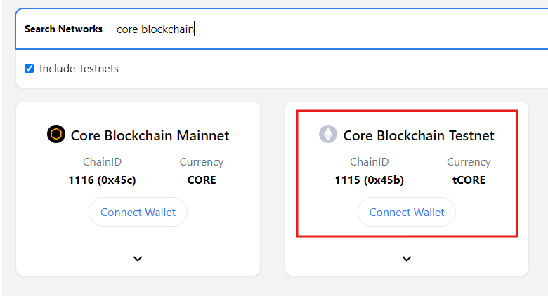 chainlist-testnet-connect-metmask